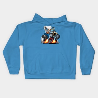 Custom T-bucket Roadster Hotrod Cartoon Illustration Kids Hoodie